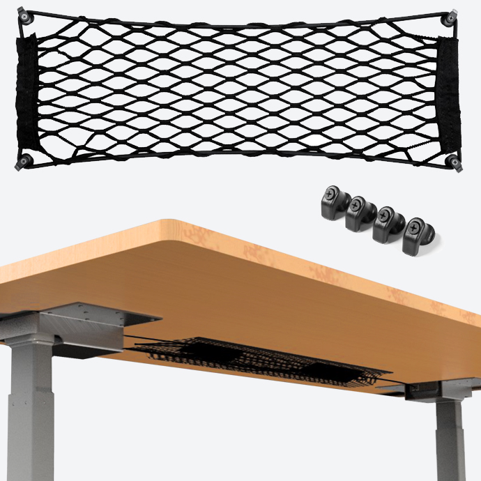 Mount-it! Under Desk Modesty Panel For Office Desks And Sit Stand  Workstations, Mesh Organizer Pockets For Cables And Wires, 60 Inches Wide